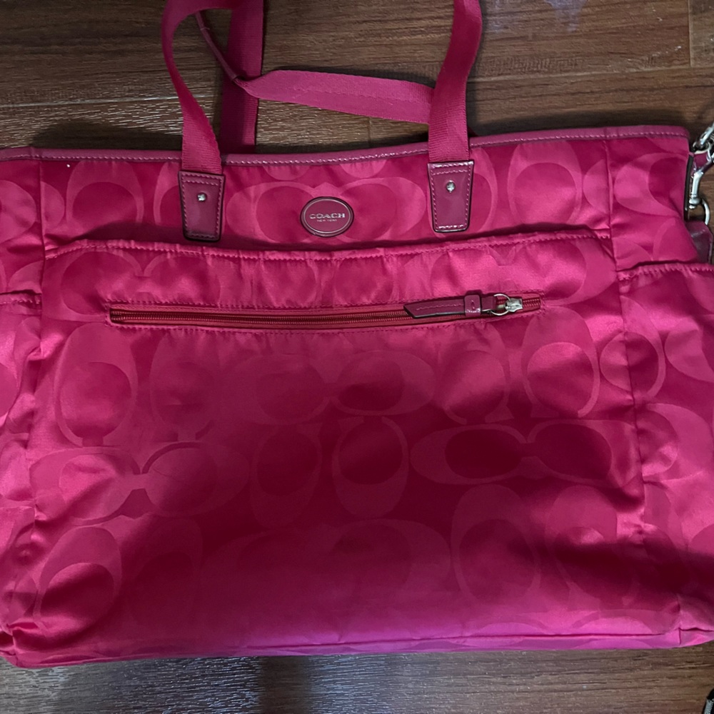 Coach XL Diaper Bag in Fuschia
